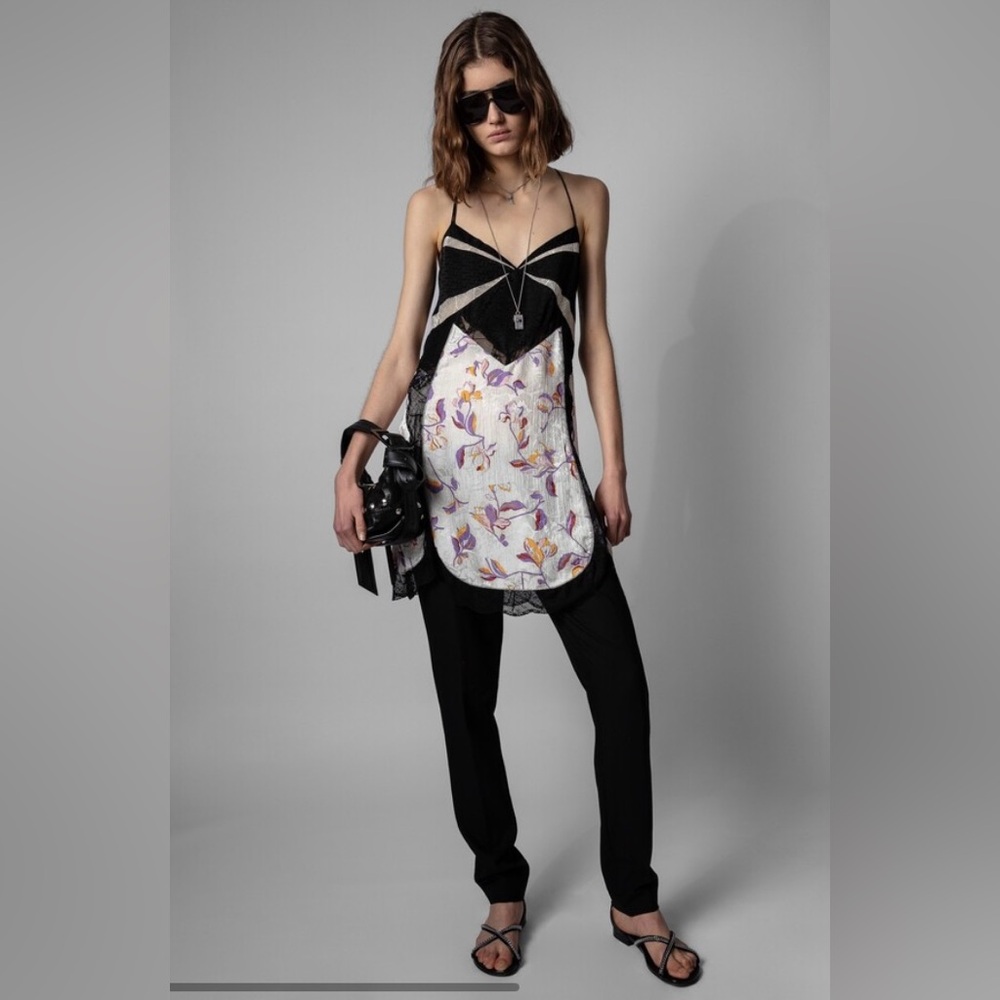 Zadig & Voltaire Défilé Floral & Lace Slip Dress – Runway SS22 – Size XS